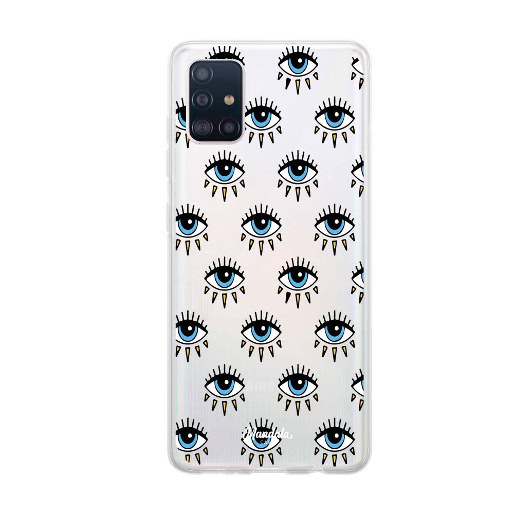 Estuches para Samsung A71 - Light Blue Eyes Case  - Mandala Cases