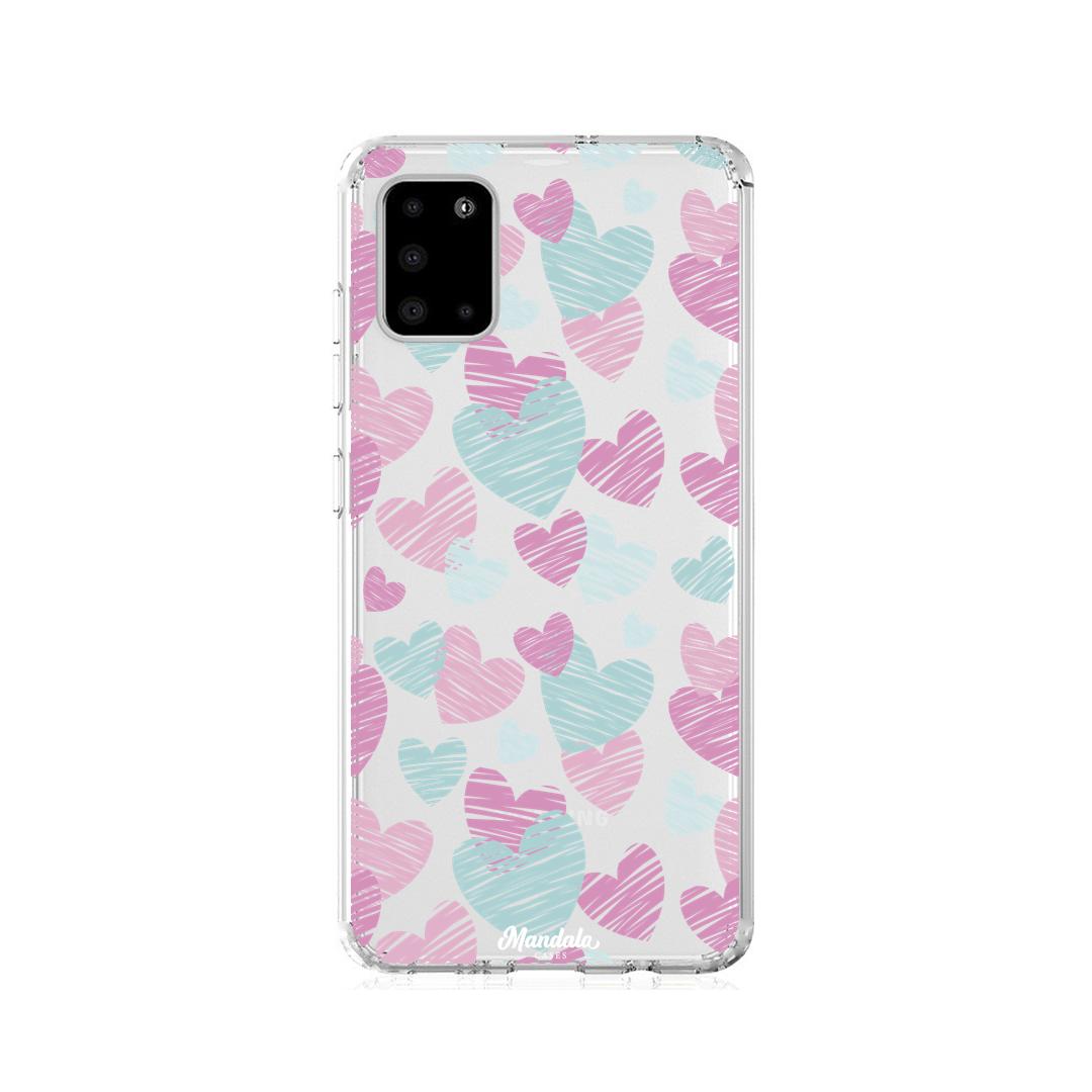 Case para Samsung A31 Funda Corazones Delicados  - Mandala Cases