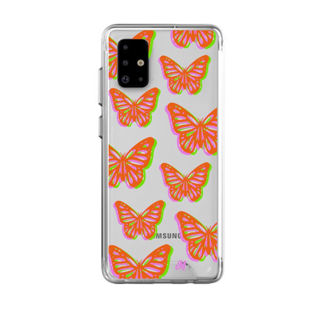 Case para Samsung A31 Mariposas rojas aesthetic - Mandala Cases