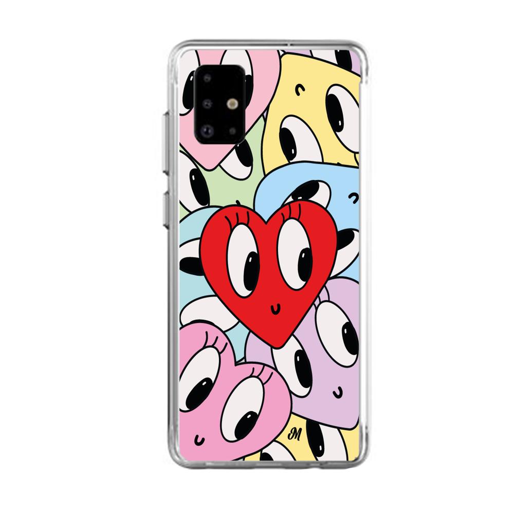 Case para Samsung A31 Corazones felices - Mandala Cases