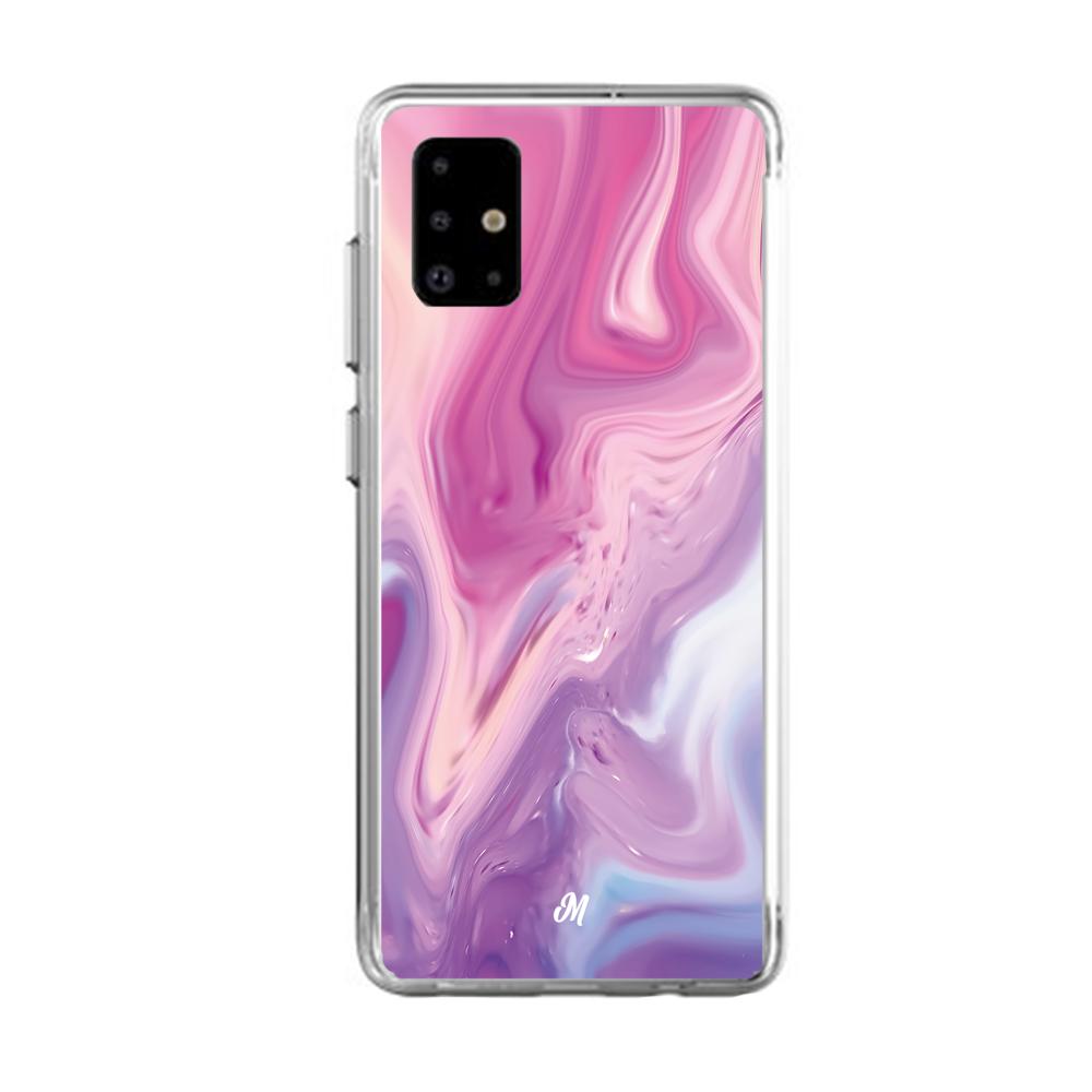Cases para Samsung A31 Marmol liquido pink - Mandala Cases