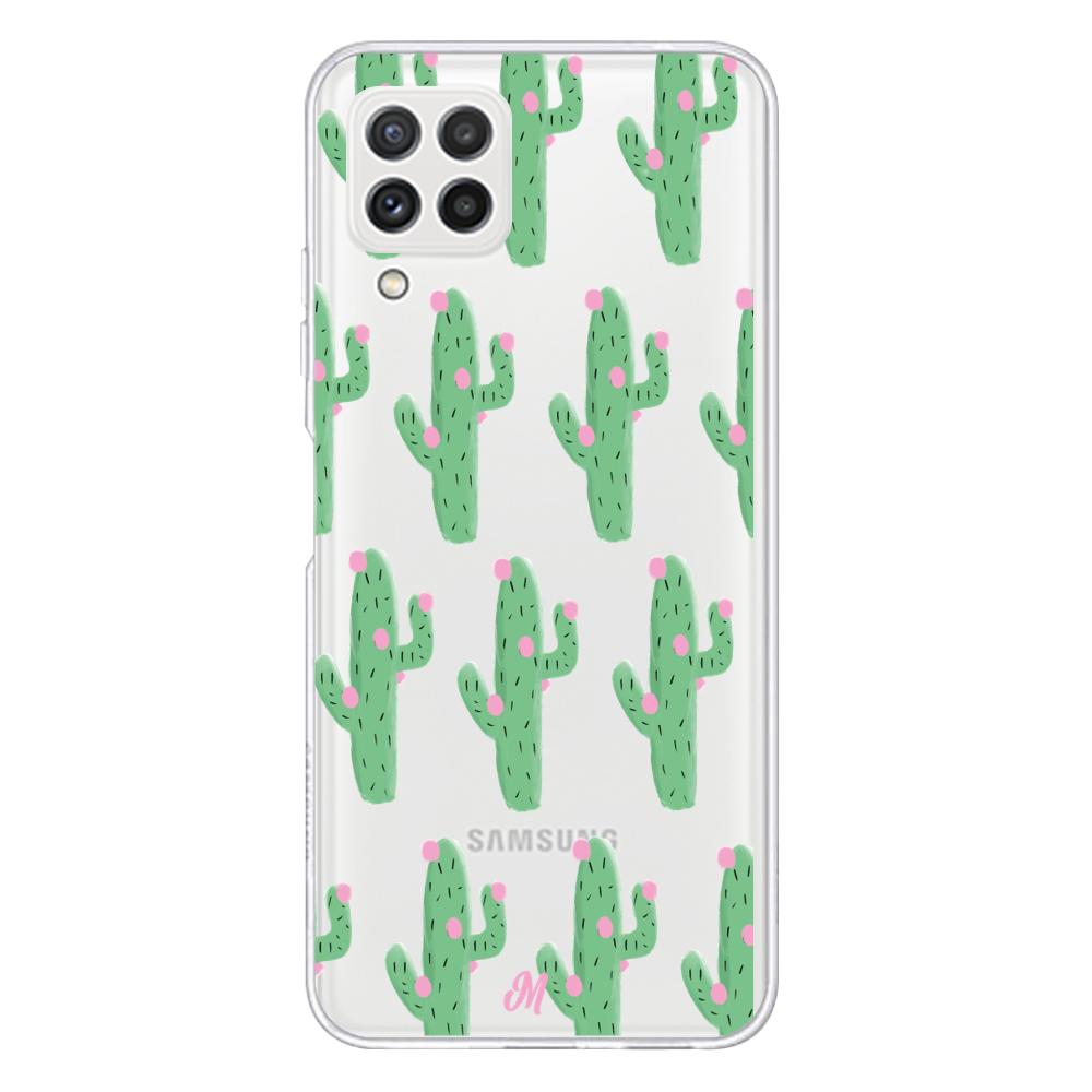 Case para Samsung A22 Cactus Con Flor Rosa  - Mandala Cases