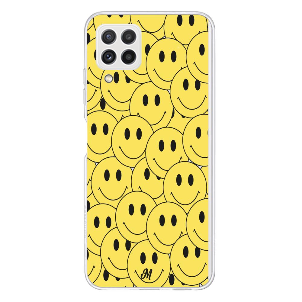 Case para Samsung A22 Yellow happy faces - Mandala Cases