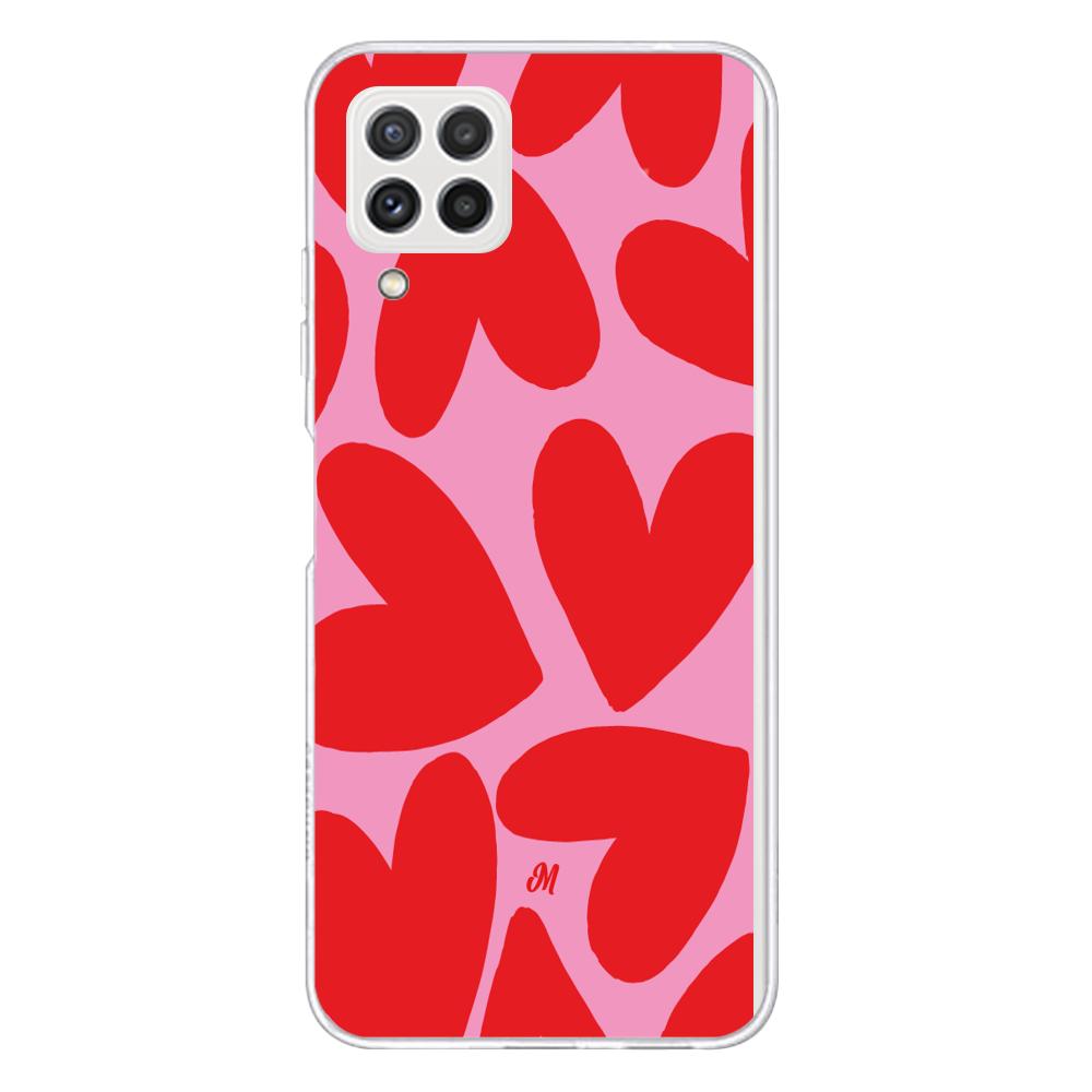 Case para Samsung A22 Red Hearts - Mandala Cases
