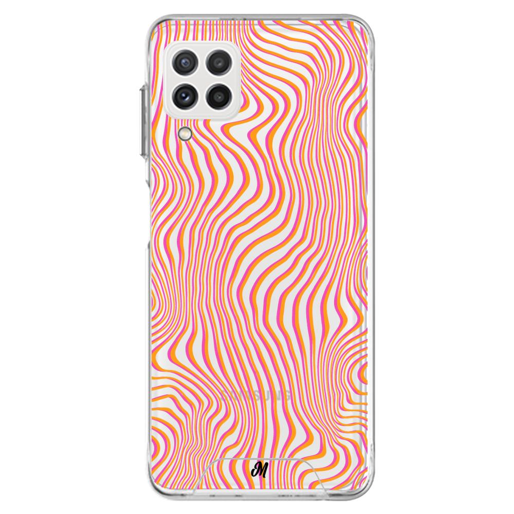 Case para Samsung A22 patron movimiento Naranja - Mandala Cases