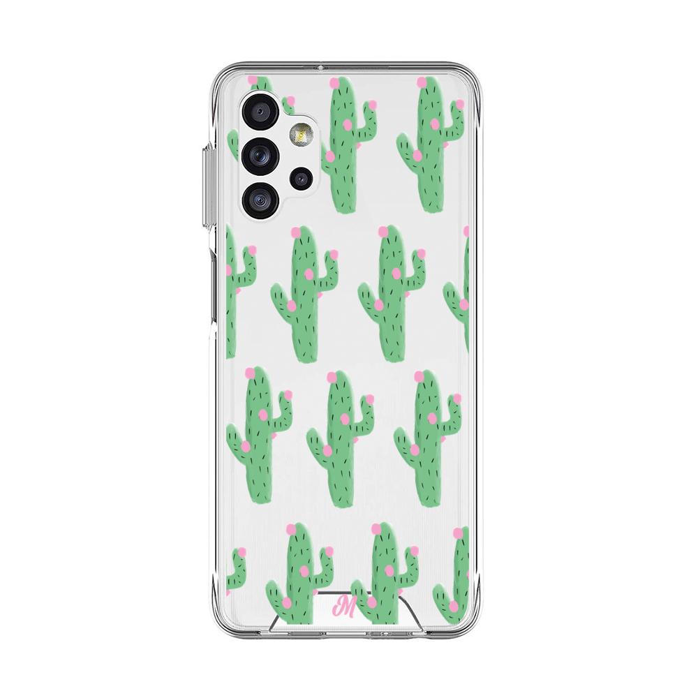 Case para Samsung A32 Cactus Con Flor Rosa  - Mandala Cases