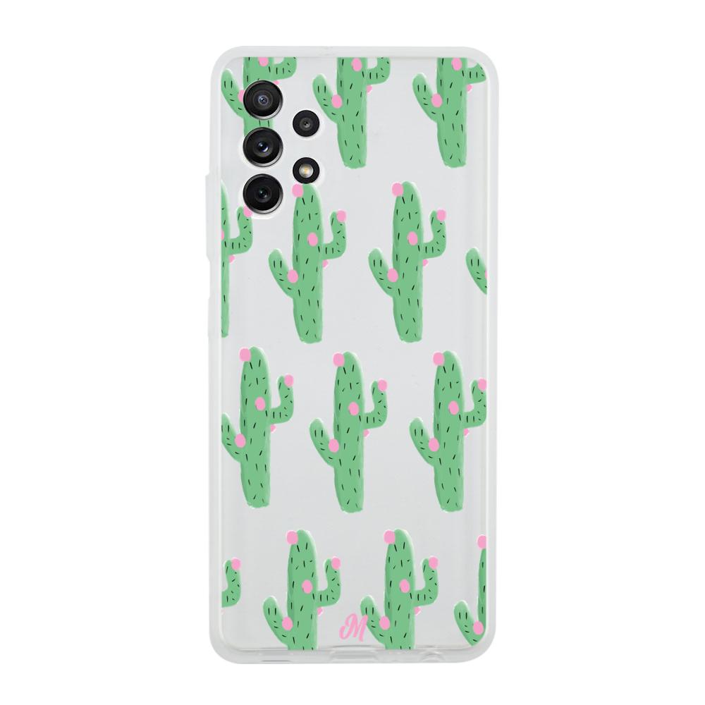 Case para Samsung A32 Cactus Con Flor Rosa  - Mandala Cases