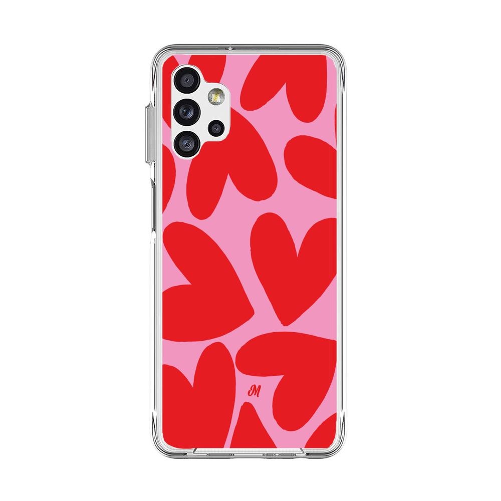 Case para Samsung A32 5G Red Hearts - Mandala Cases