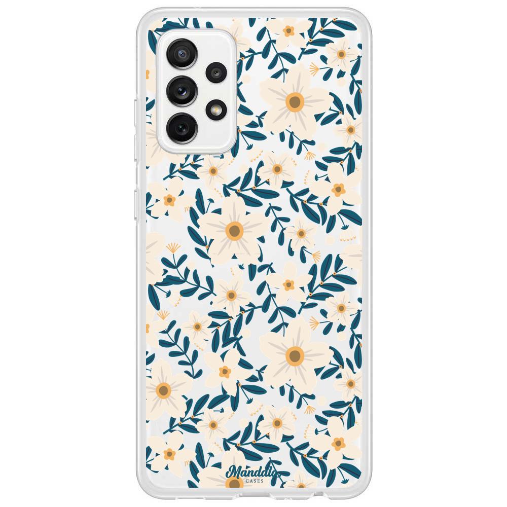 Case para Samsung A72 4G Funda Flores Blancas  - Mandala Cases