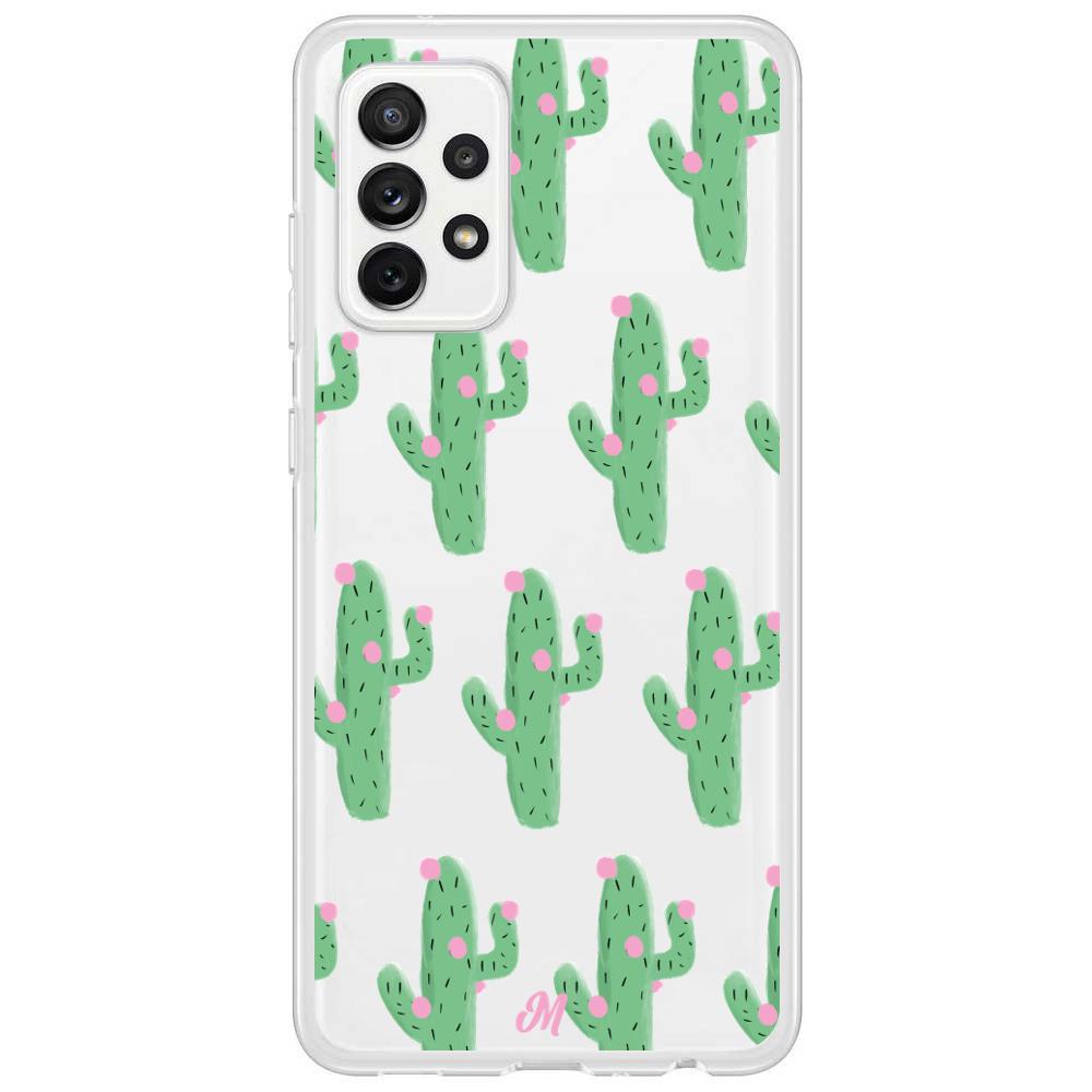 Case para Samsung A72 4G Cactus Con Flor Rosa  - Mandala Cases