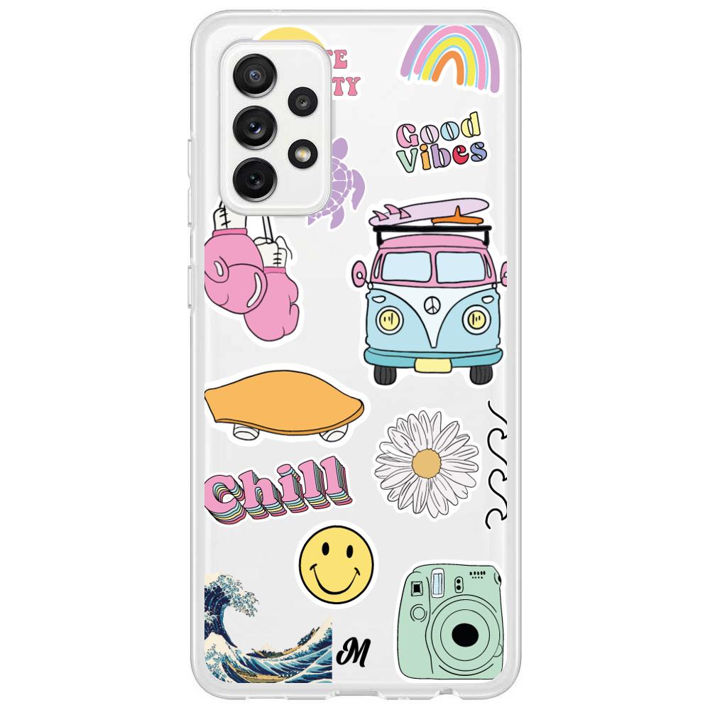 Case para Samsung A72 4G Chill summer stickers - Mandala Cases