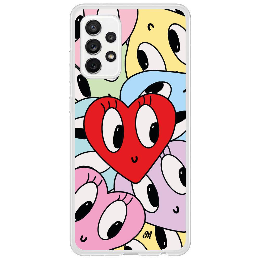 Case para Samsung A72 4G Corazones felices - Mandala Cases