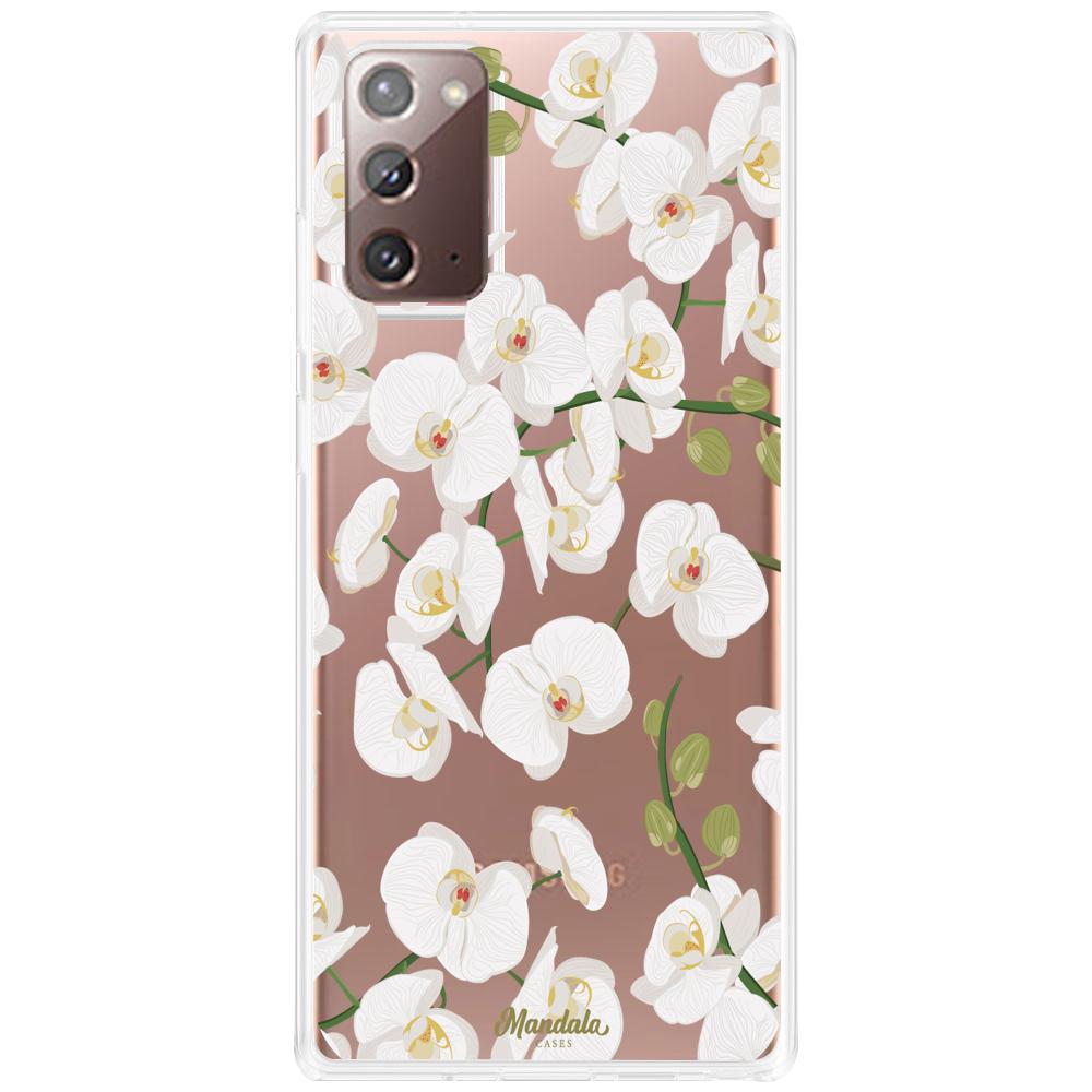 Case para Samsung Note 20 Funda Orquídeas  - Mandala Cases