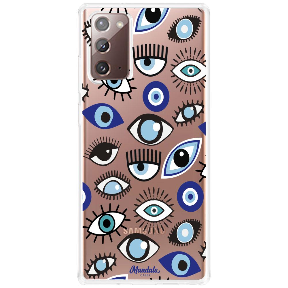 Case para Samsung Note 20 Funda Funda Ojos Azules y Blancos - Mandala Cases