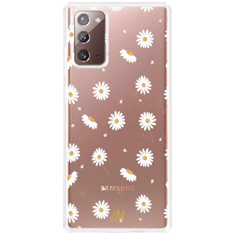 Case para Samsung Note 20 Funda Flores Blancas Delicadas  - Mandala Cases