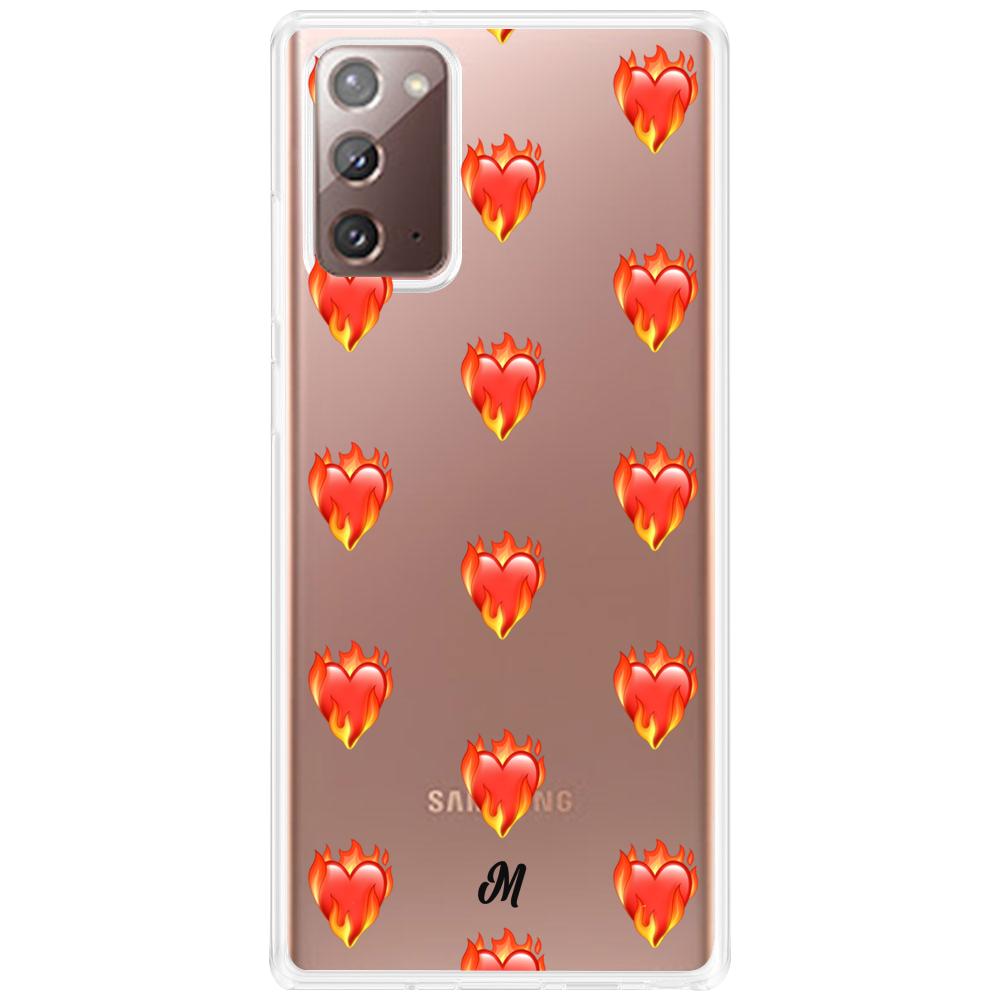 Case para Samsung Note 20 de Corazón en llamas - Mandala Cases