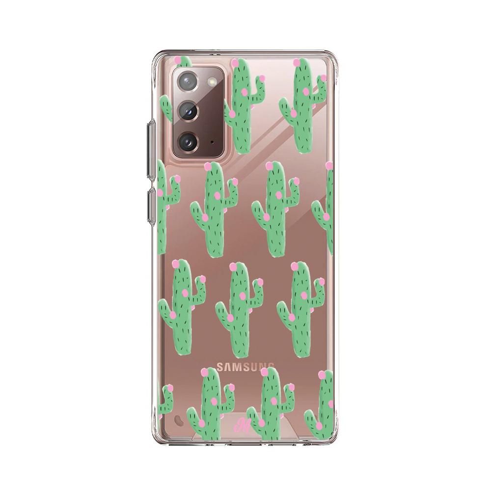 Case para Samsung Note 20 Cactus Con Flor Rosa  - Mandala Cases