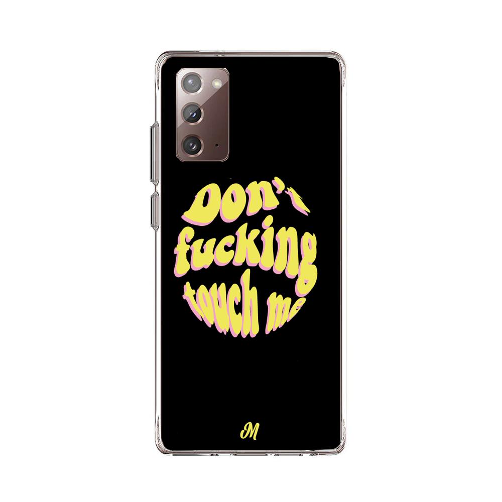 Case para Samsung Note 20 Don't fucking touch me amarillo - Mandala Cases