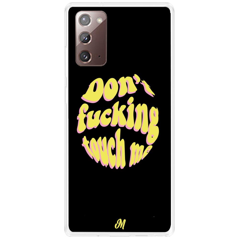 Case para Samsung Note 20 Don't fucking touch me amarillo - Mandala Cases
