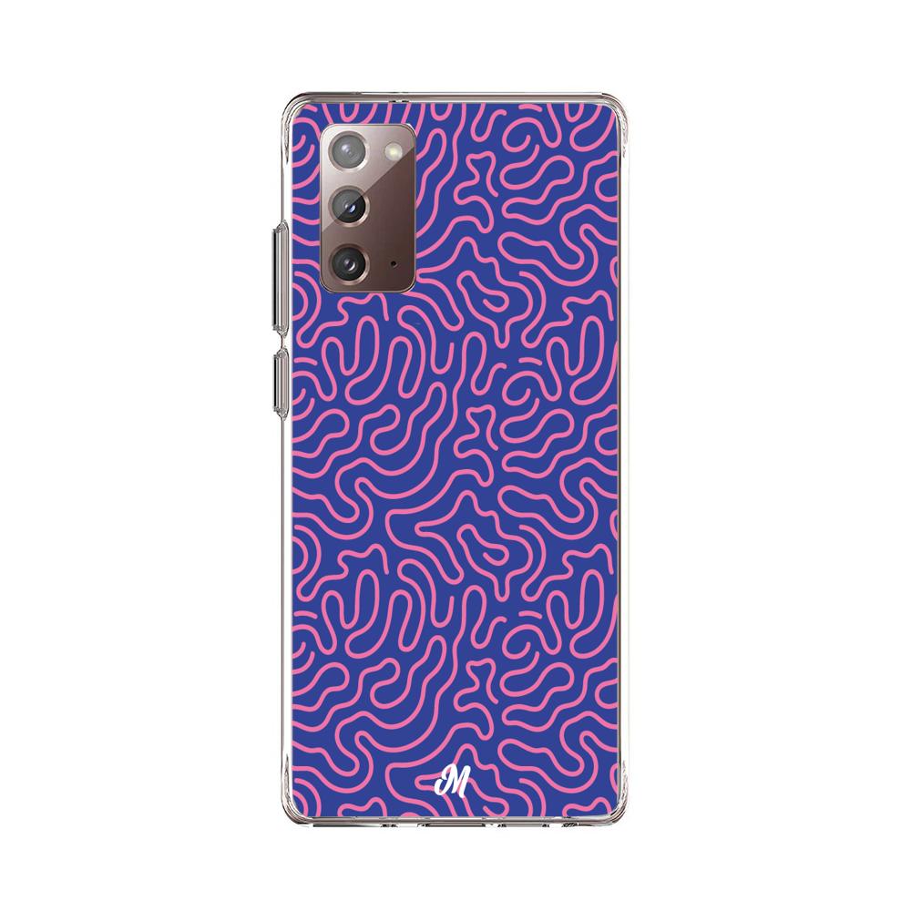 Case para Samsung Note 20 Pink crazy lines - Mandala Cases