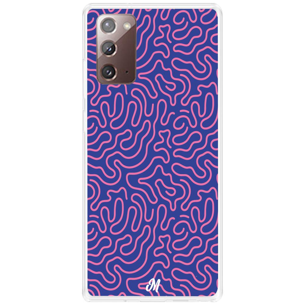 Case para Samsung Note 20 Pink crazy lines - Mandala Cases