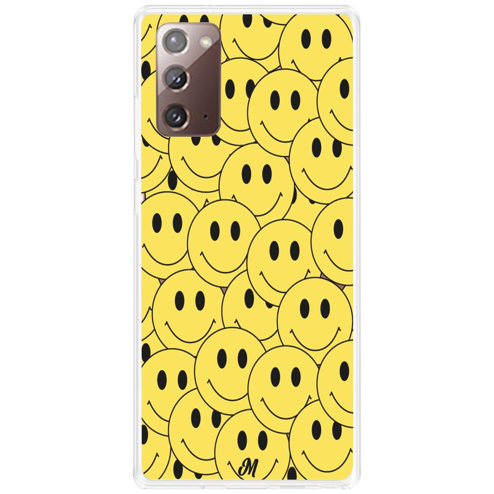 Case para Samsung Note 20 Yellow happy faces - Mandala Cases