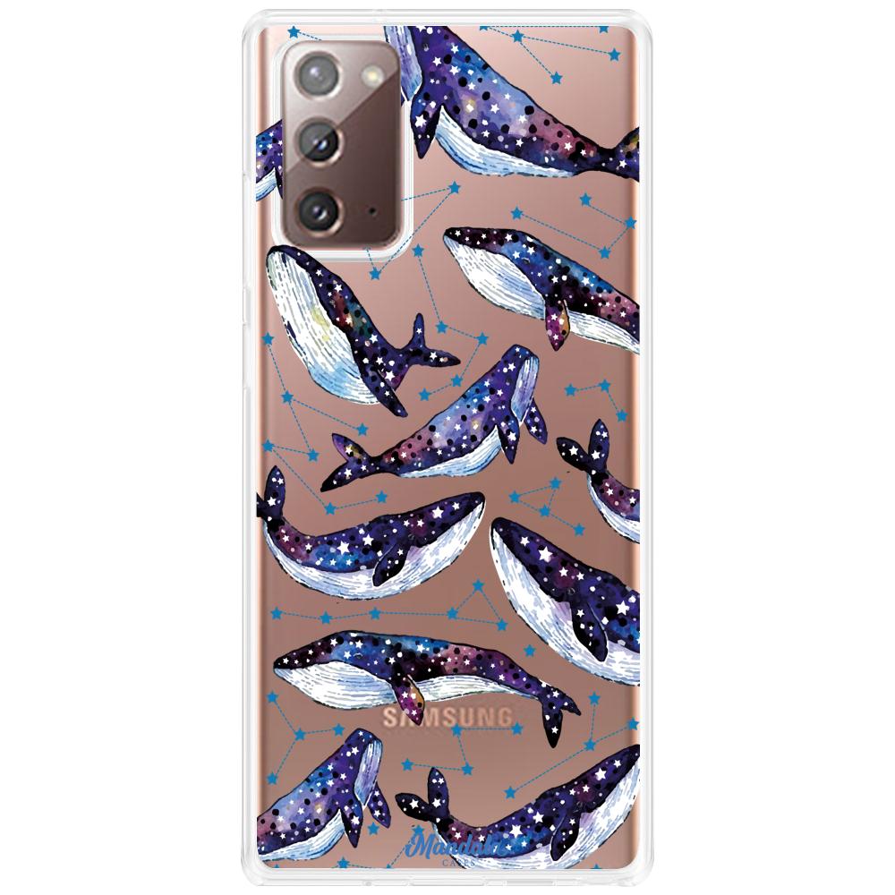 Case para Samsung Note 20 Funda Ballenas Espaciales  - Mandala Cases
