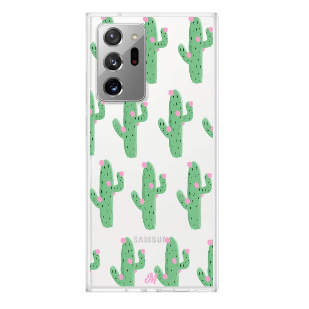 Case para Samsung Note 20 ULTRA Cactus Con Flor Rosa  - Mandala Cases