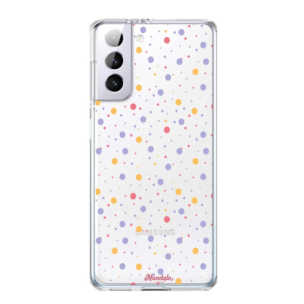 Case para Samsung S21 Plus puntos de coloridos-  - Mandala Cases