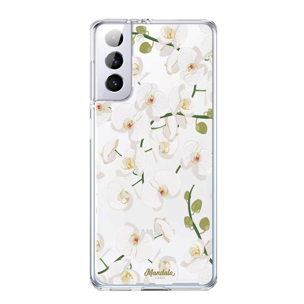 Case para Samsung S21 Plus Funda Orquídeas  - Mandala Cases