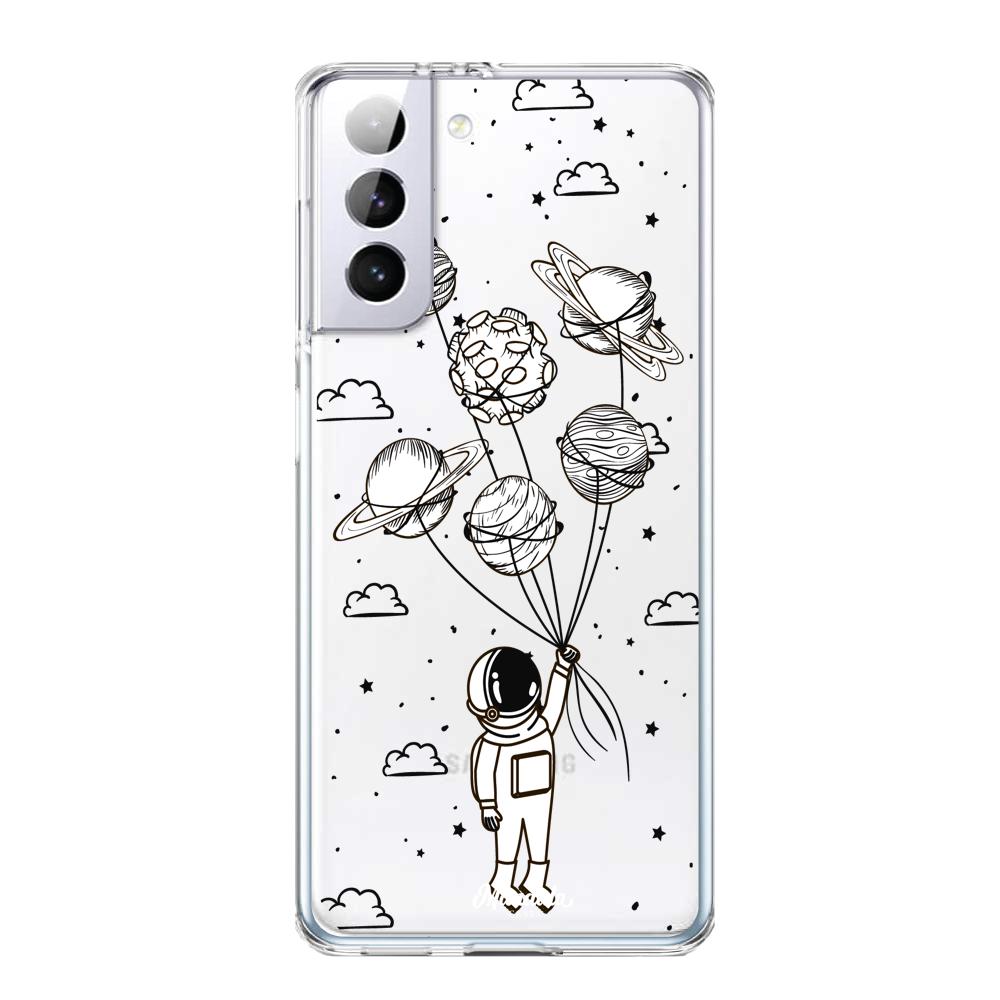 Case para Samsung S21 Plus Funda Astronauta con Planetas  - Mandala Cases