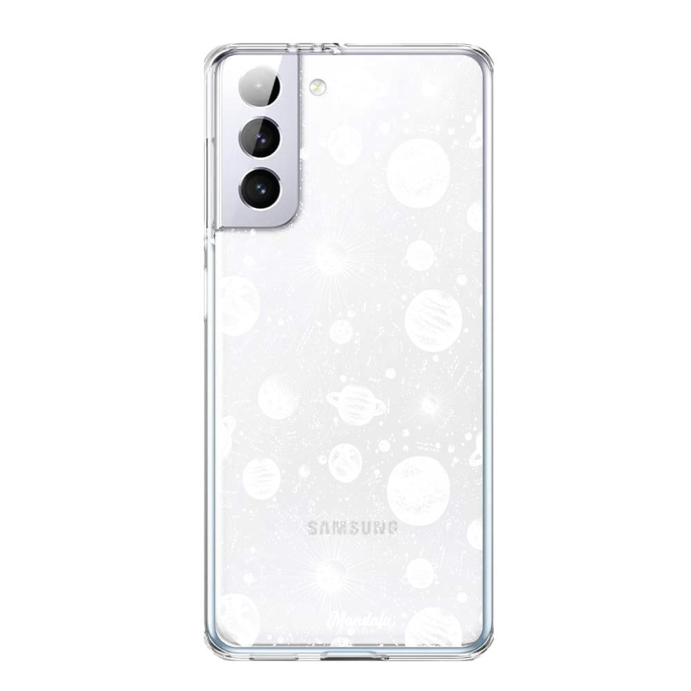 Case para Samsung S21 Plus Funda Planetas Blancos  - Mandala Cases