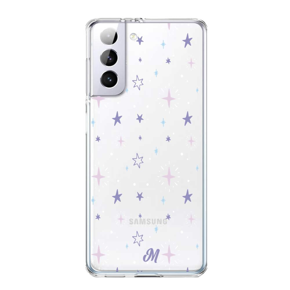 Case para Samsung S21 Plus Funda Estrellas Moradas  - Mandala Cases