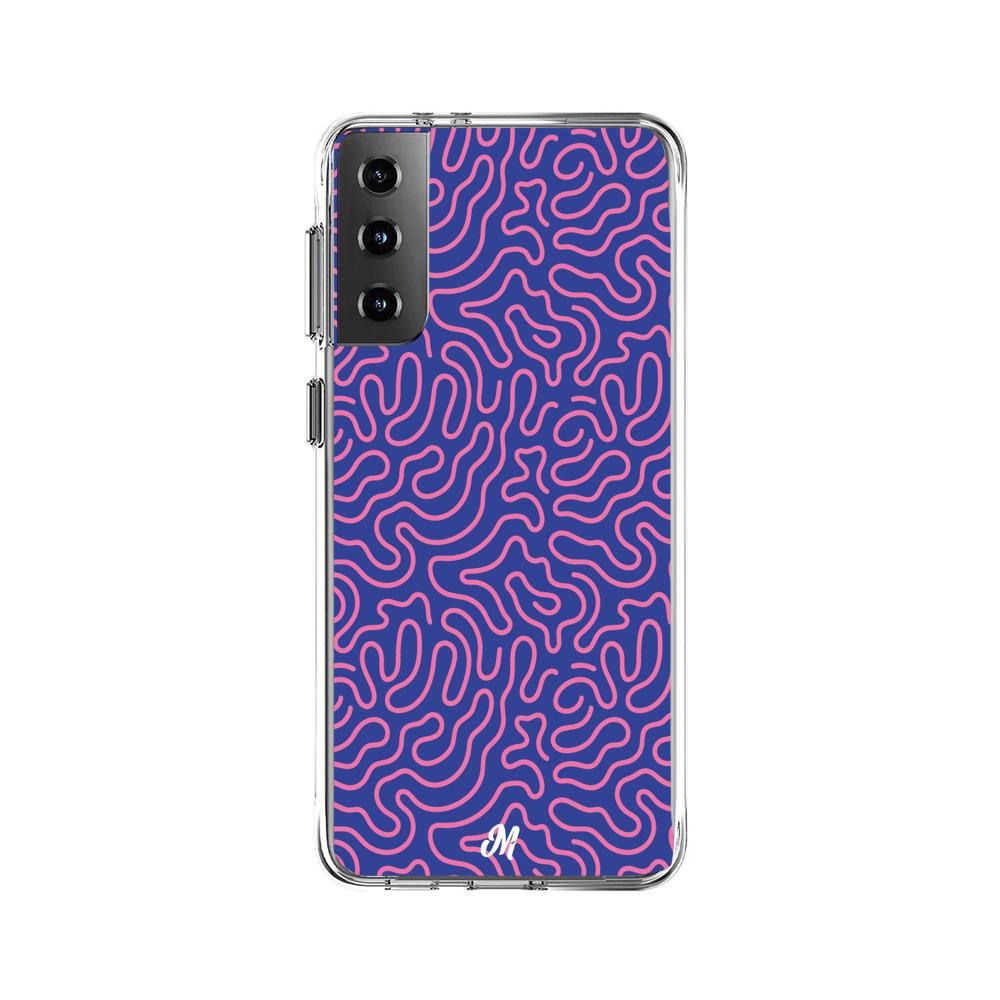 Case para Samsung S21 Plus Pink crazy lines - Mandala Cases