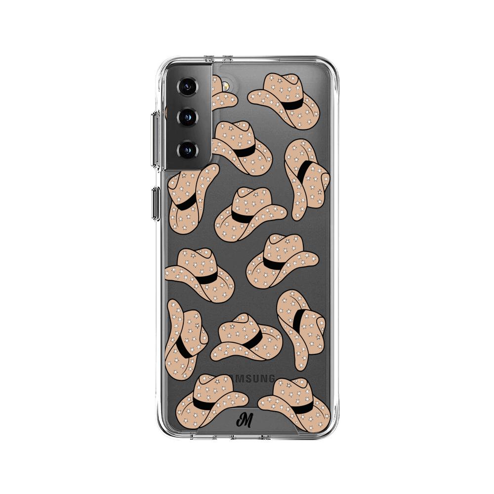 Case para Samsung S21 Plus sombrero vaquera café - Mandala Cases