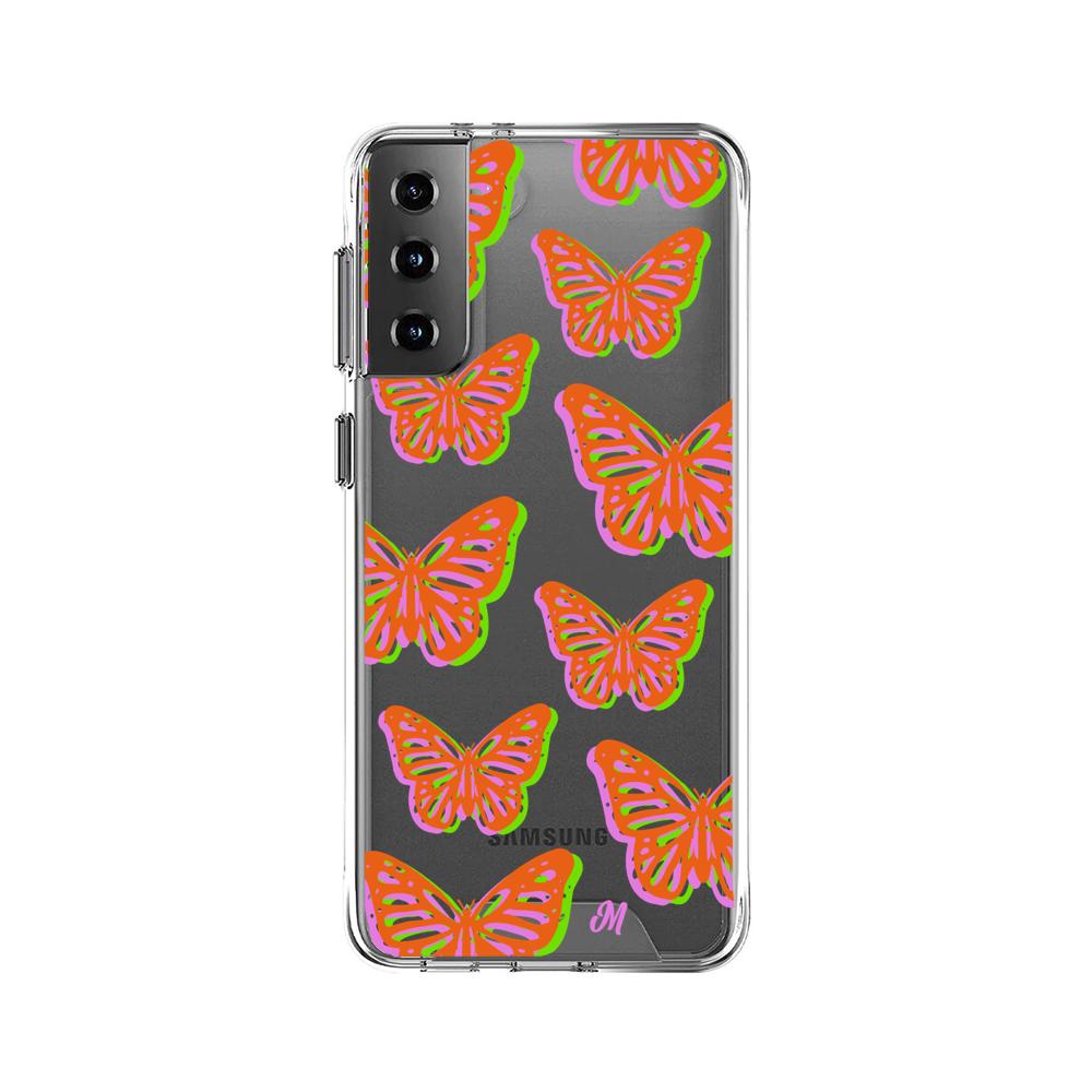 Case para Samsung S21 Plus Mariposas rojas aesthetic - Mandala Cases