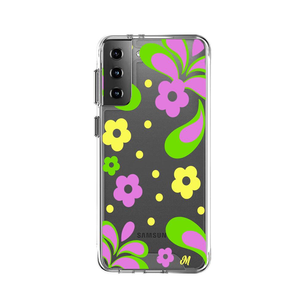 Case para Samsung S21 Plus Flores moradas aesthetic - Mandala Cases