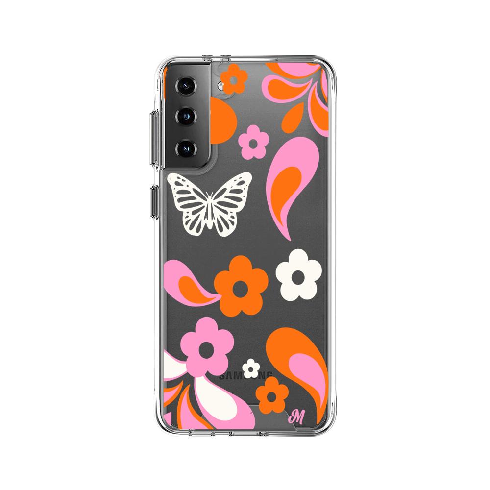 Case para Samsung S21 Plus Flores rojas aesthetic - Mandala Cases