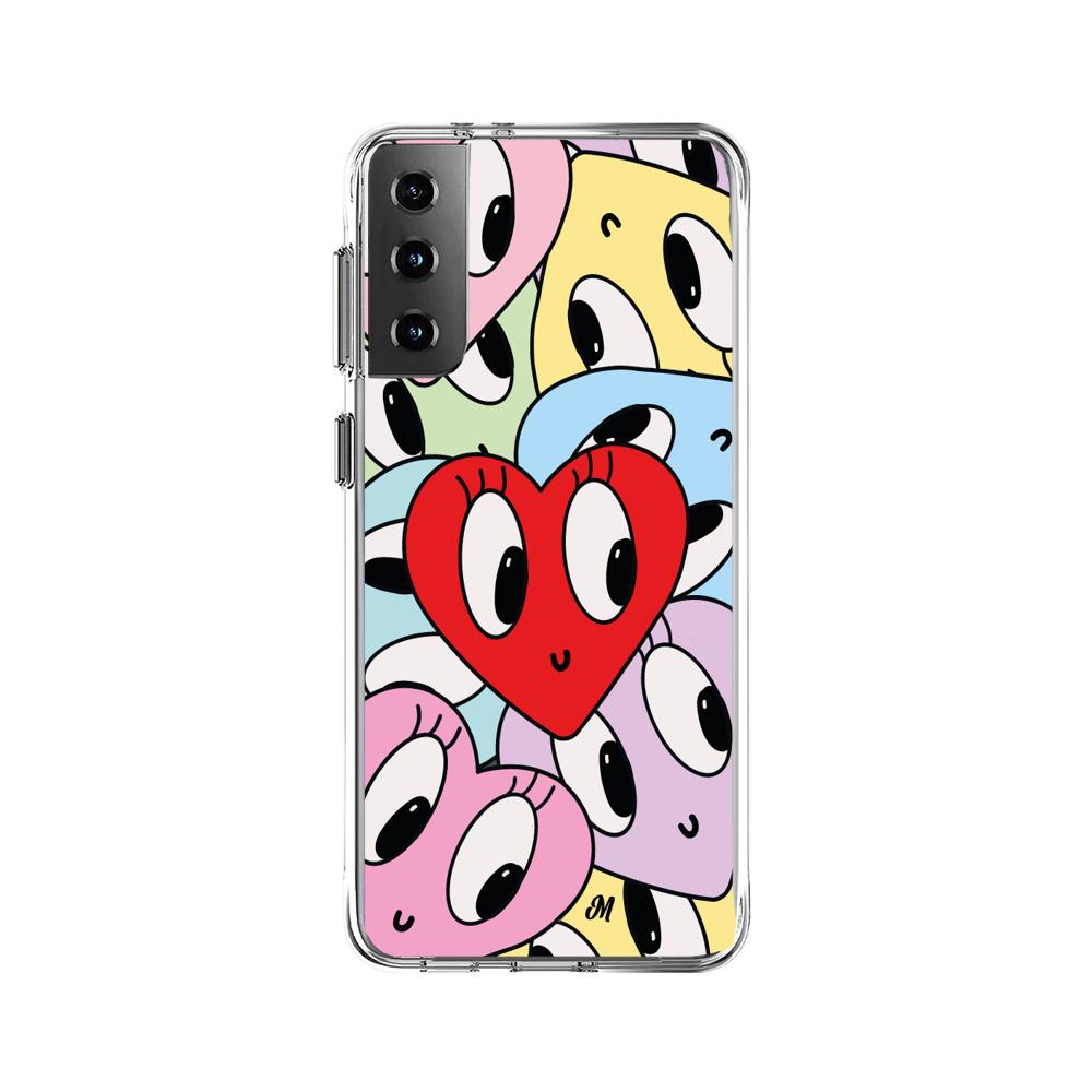 Case para Samsung S21 Plus Corazones felices - Mandala Cases