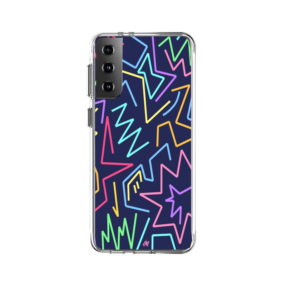 Case para Samsung S21 Plus Lineas Magneticas Coloridas - Mandala Cases