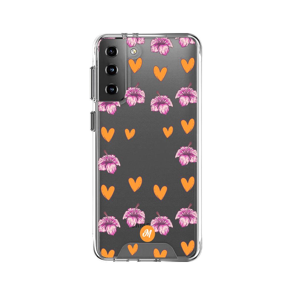 Cases para Samsung S21 Plus Amor naranja - Mandala Cases