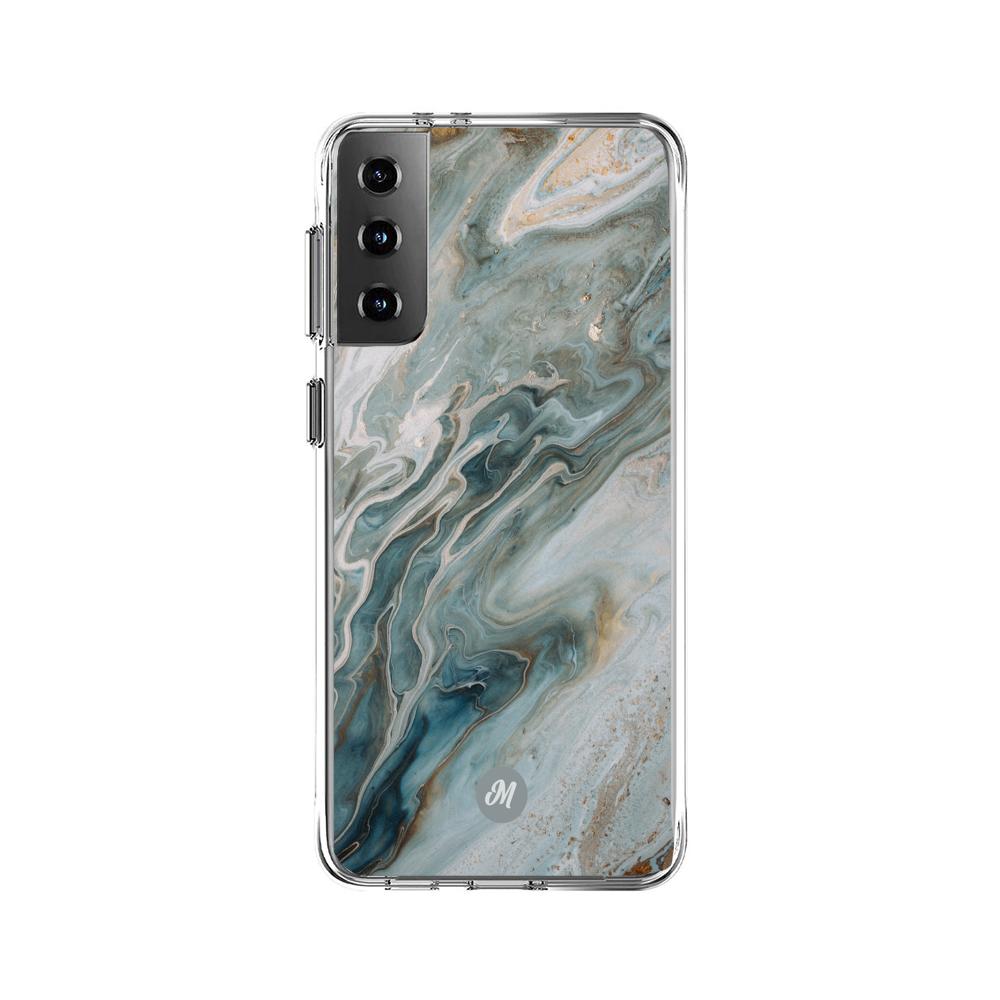 Cases para Samsung S21 Plus liquid marble gray - Mandala Cases