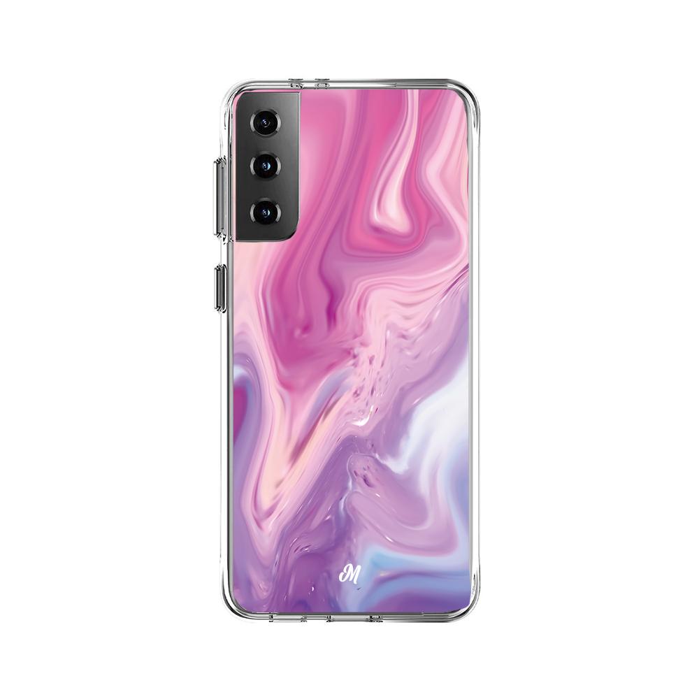 Cases para Samsung S21 Plus Marmol liquido pink - Mandala Cases