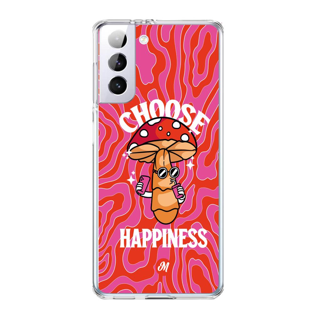 Cases para Samsung S21 Plus Choose happiness - Mandala Cases