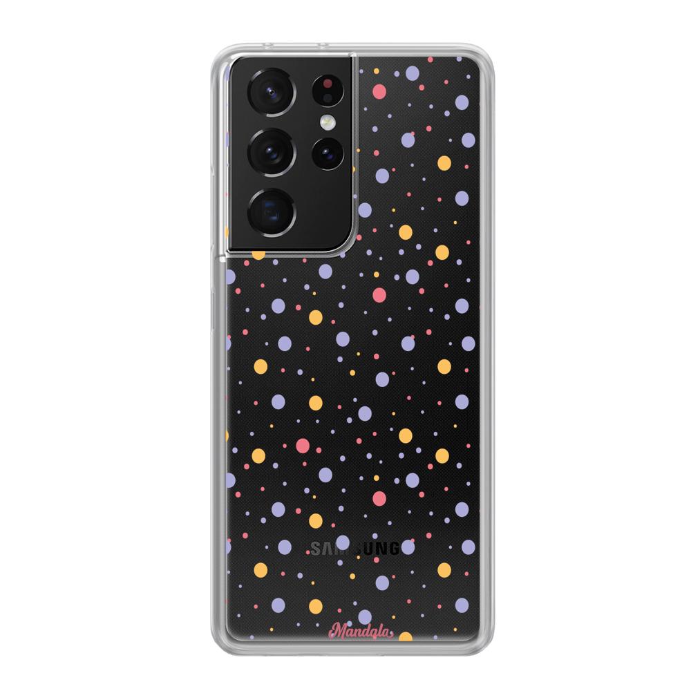 Case para Samsung S21 Ultra puntos de coloridos-  - Mandala Cases
