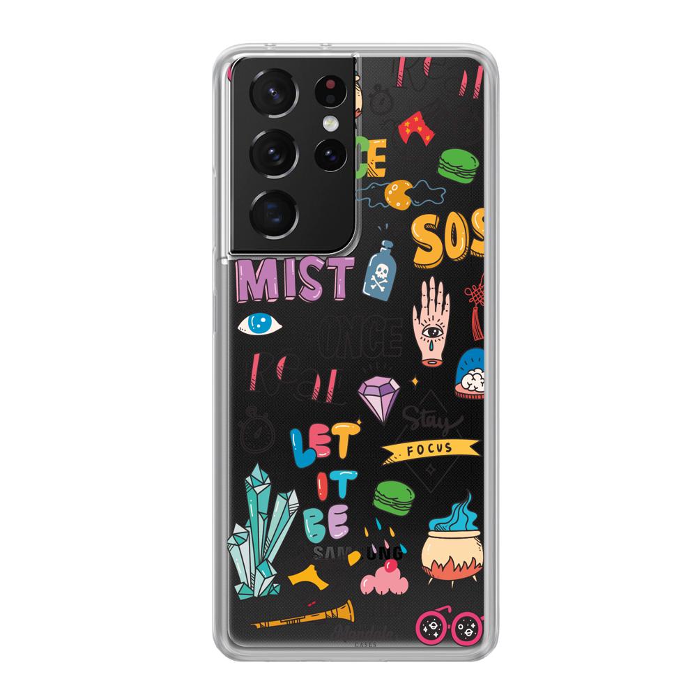Case para Samsung S21 Ultra Funda Mist Stickers  - Mandala Cases