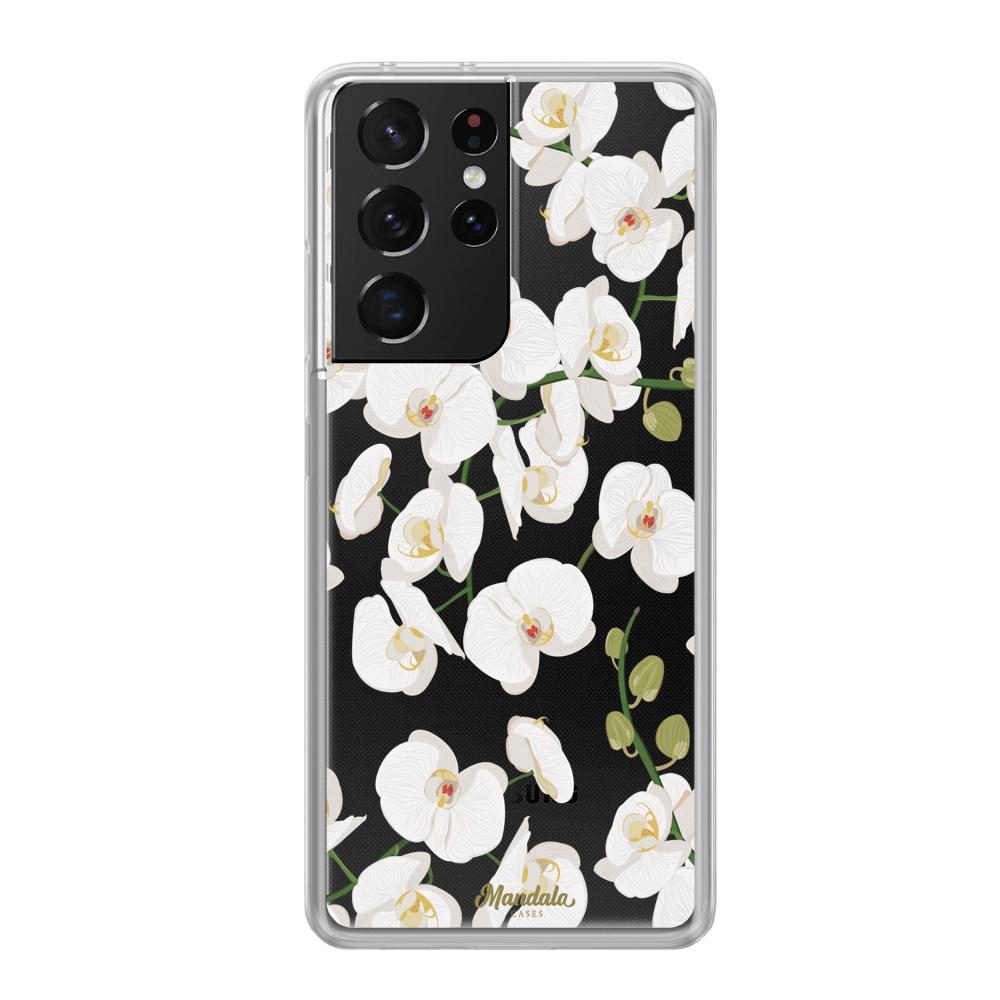 Case para Samsung S21 Ultra Funda Orquídeas  - Mandala Cases