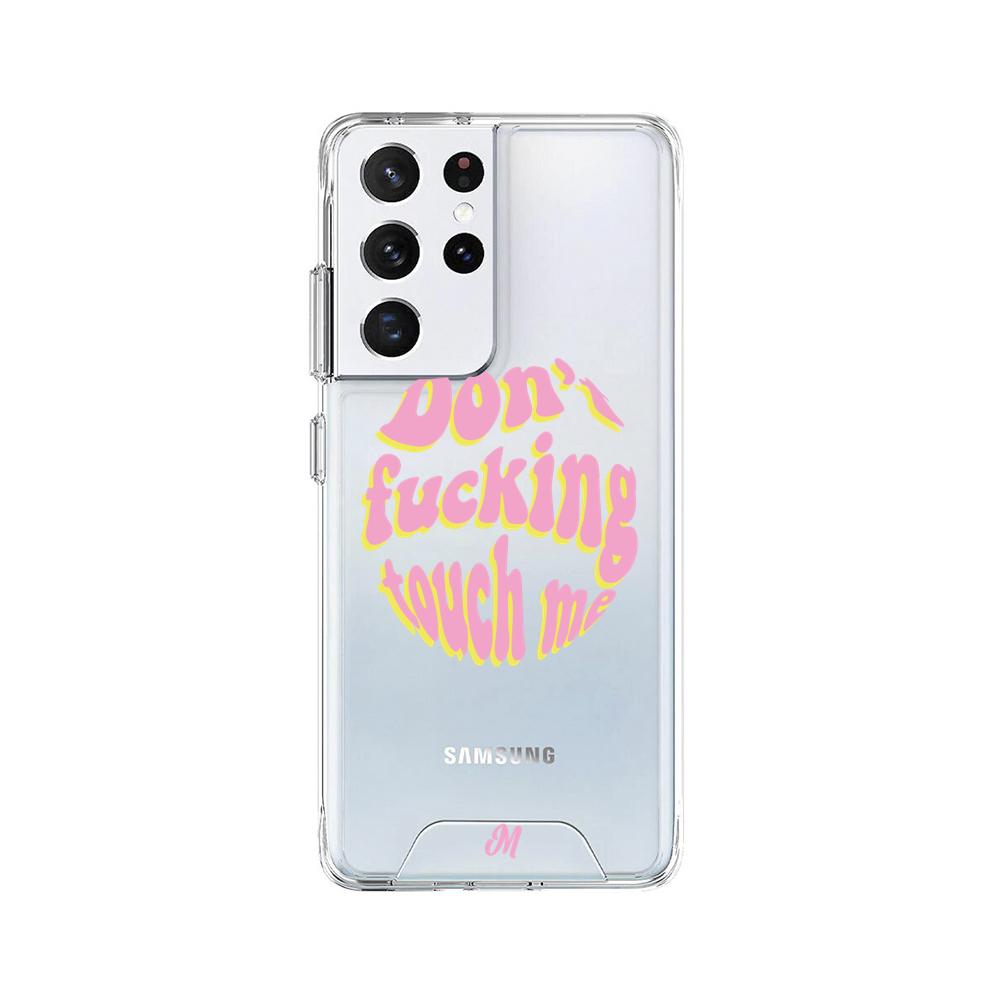 Case para Samsung S21 Ultra Don't fucking touch me rosa - Mandala Cases