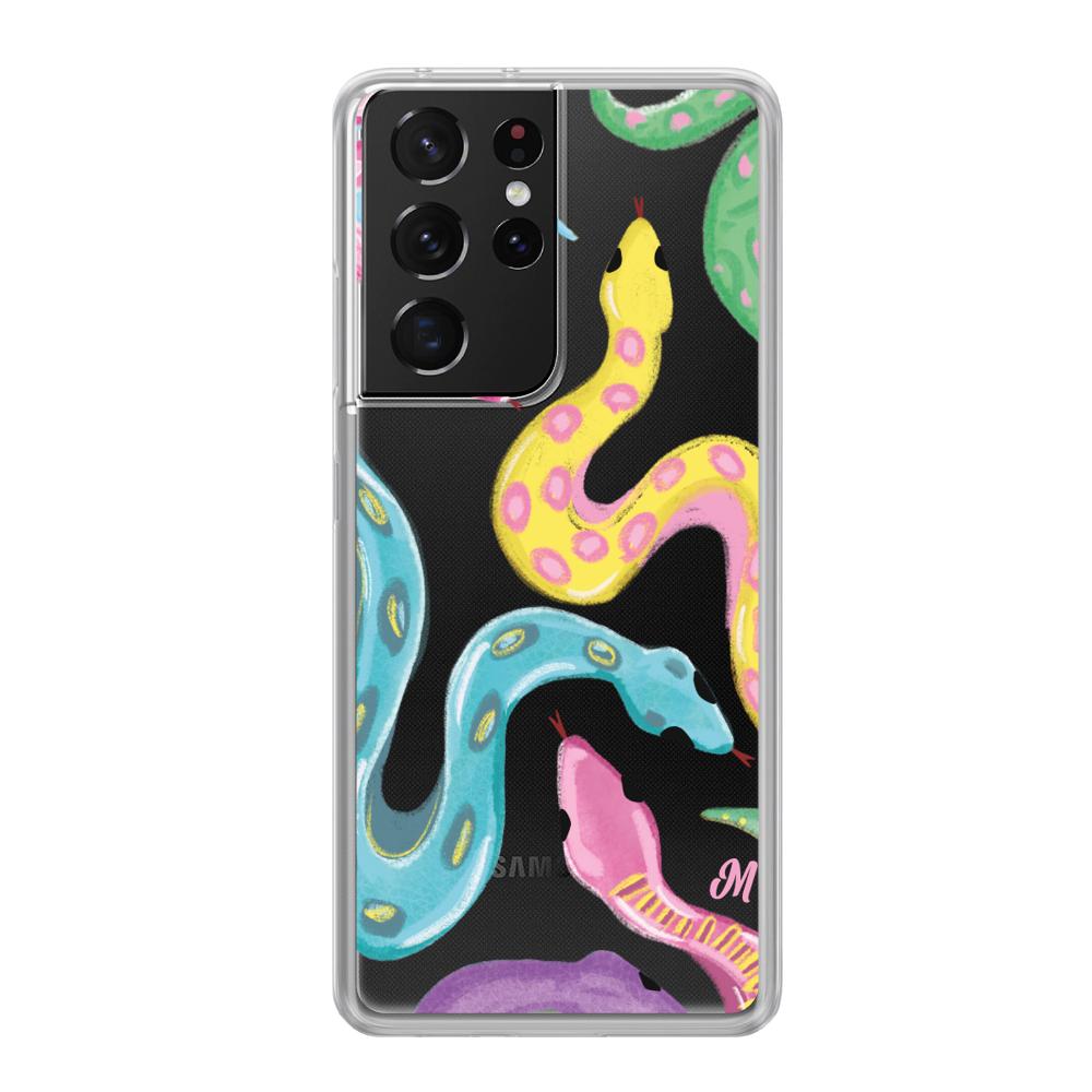 Case para Samsung S21 Ultra Serpientes coloridas - Mandala Cases