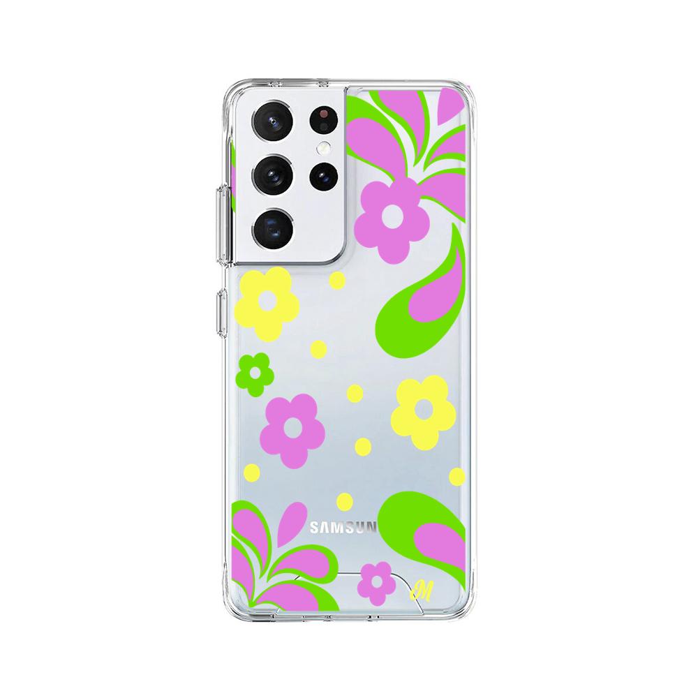 Case para Samsung S21 Ultra Flores moradas aesthetic - Mandala Cases